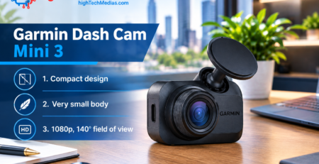 Garmin Dash Cam Mini 3 with compact design, 1080p video, and 140-degree field of view