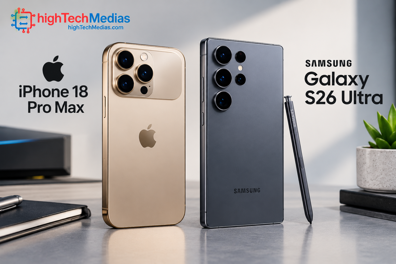 iPhone 18 Pro Max and Galaxy S26 Ultra premium smartphone design