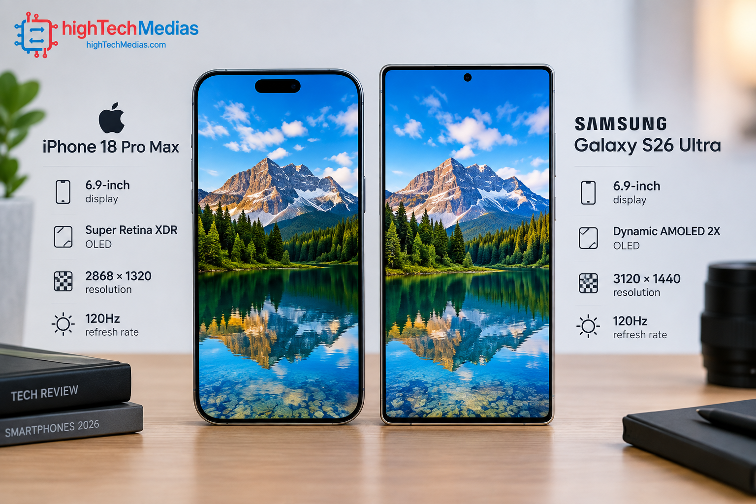 iPhone 18 Pro Max and Galaxy S26 Ultra 6.9-inch display comparison