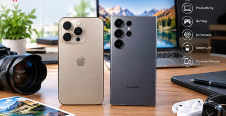 iPhone vs Android 2026 smartphone comparison with flagship phones