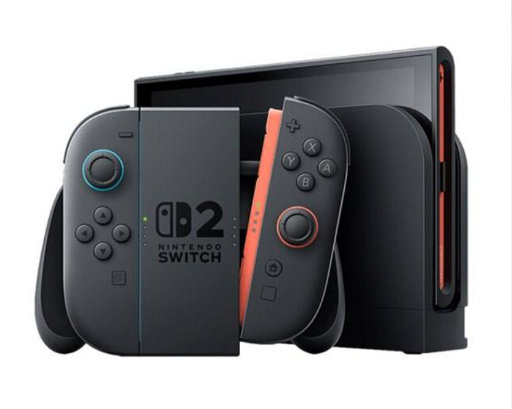 Nintendo Switch 2 handheld gaming console with detachable Joy-Con 2 controllers