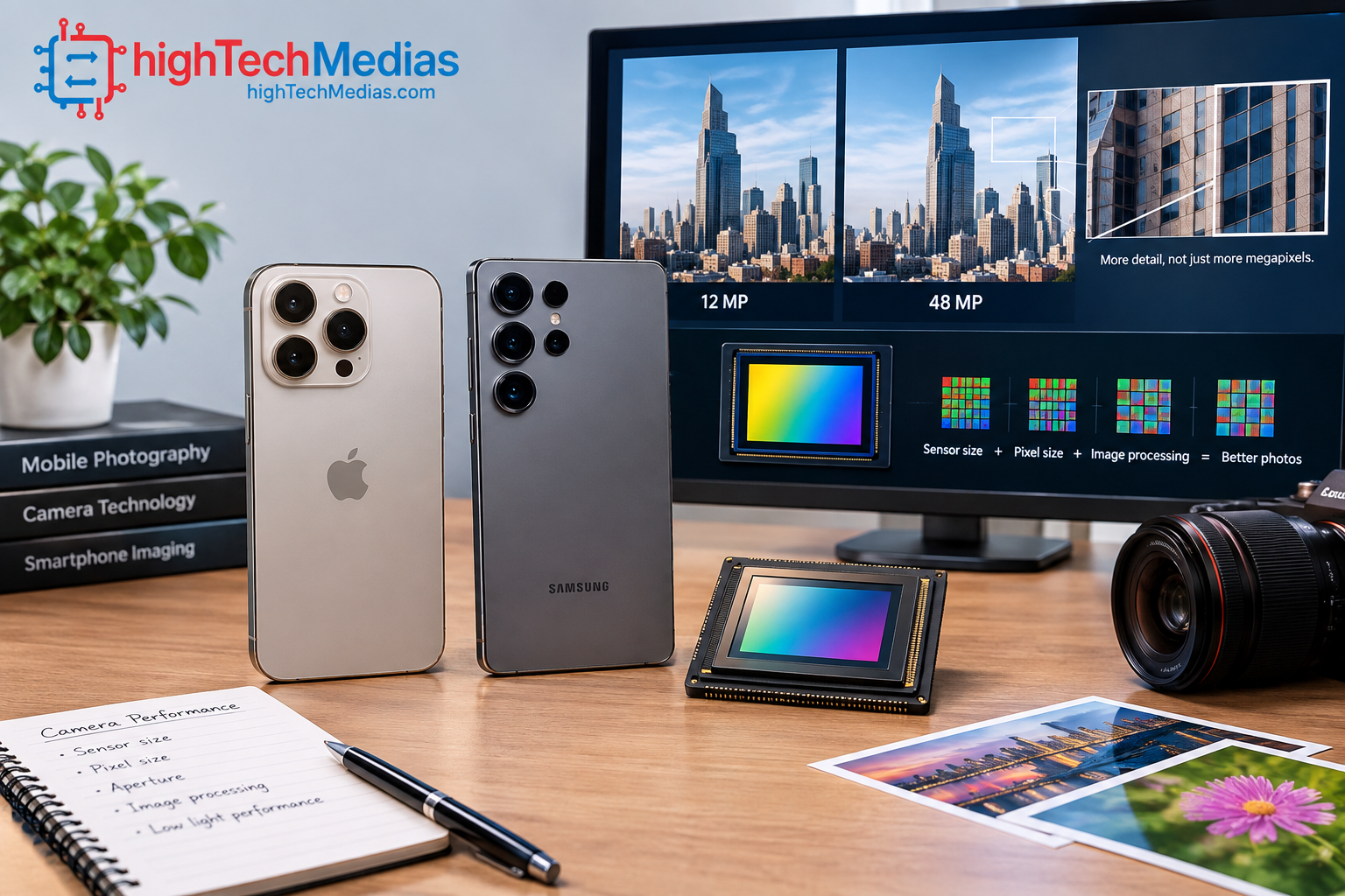 smartphone camera sensor and megapixel comparison for mobile photography