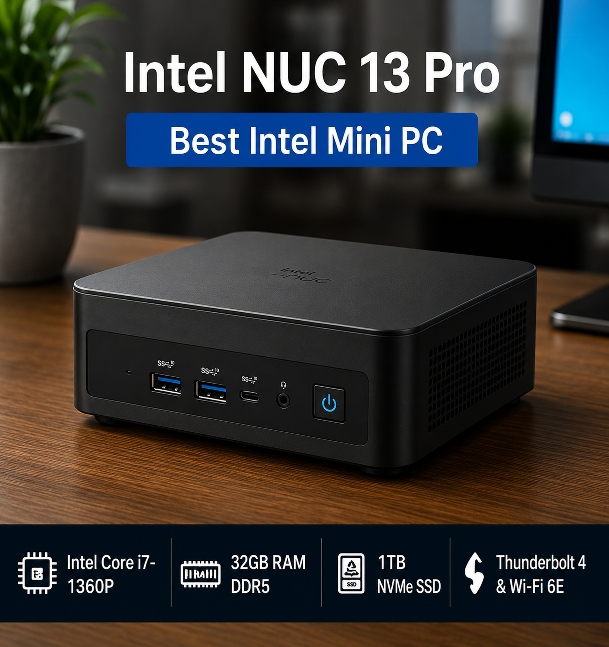 Intel NUC 13 Pro office workstation