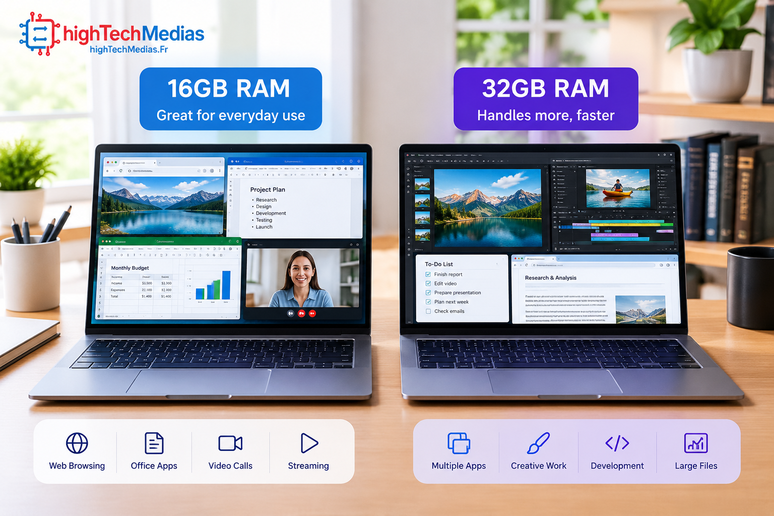 16GB vs 32GB RAM laptop comparison for 2026