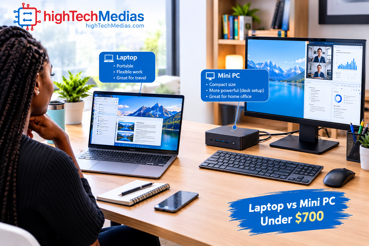 Laptop vs mini PC comparison for a budget under $700