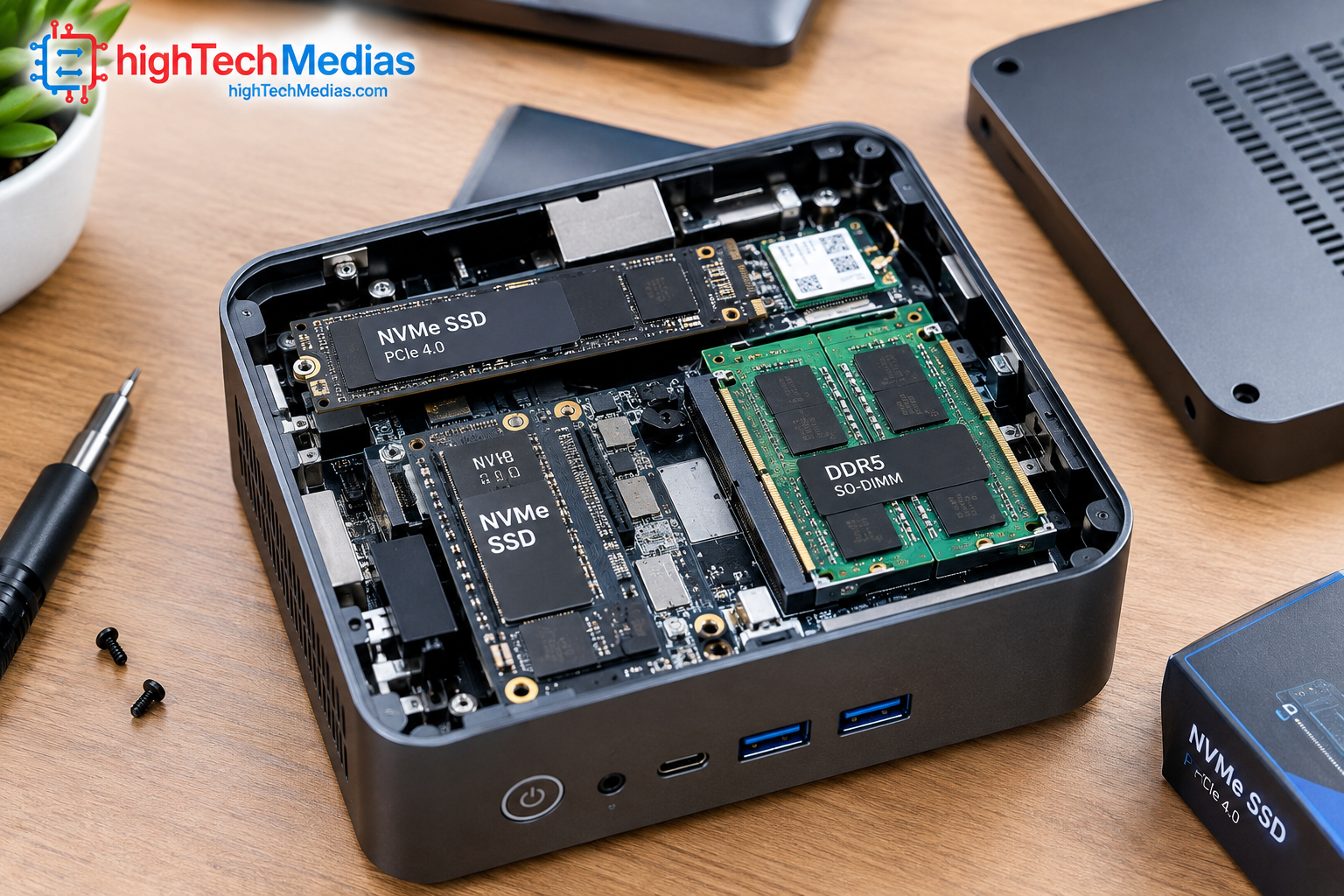 NVMe SSD storage expansion inside an affordable compact desktop