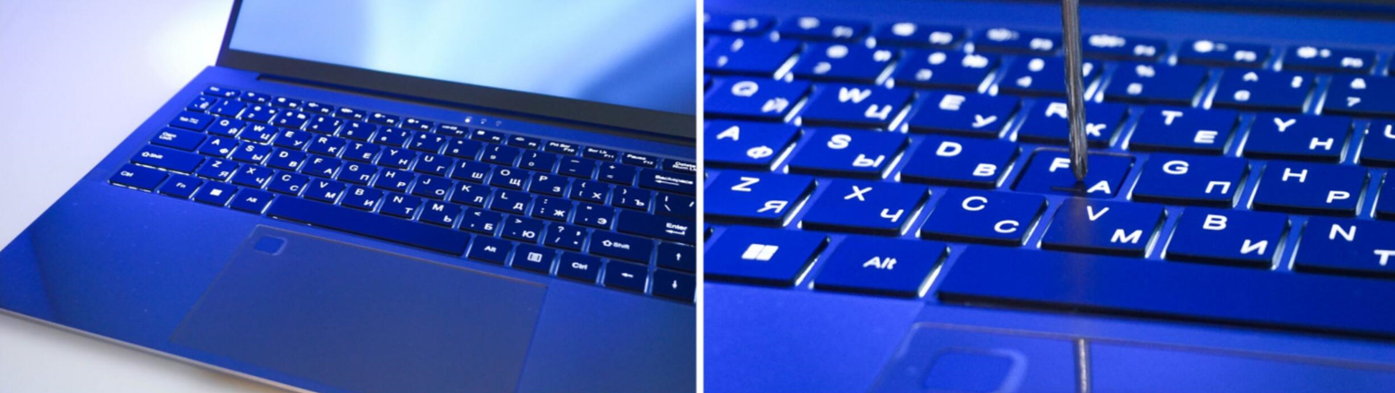 Ninkear A15 Plus laptop keyboard with backlight, dedicated numeric keypad, and multi-touch touchpad