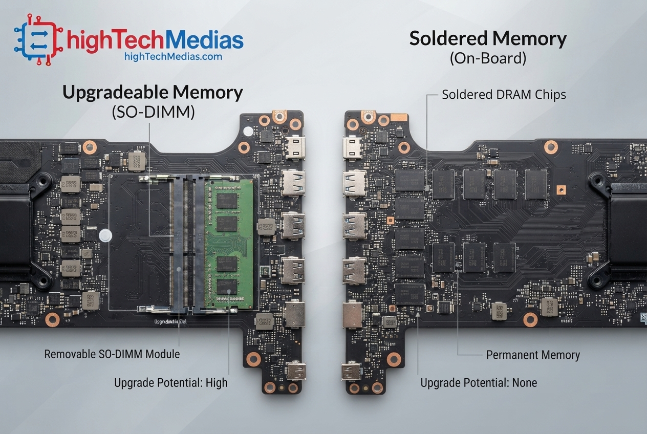 Upgradeable RAM versus soldered laptop memory