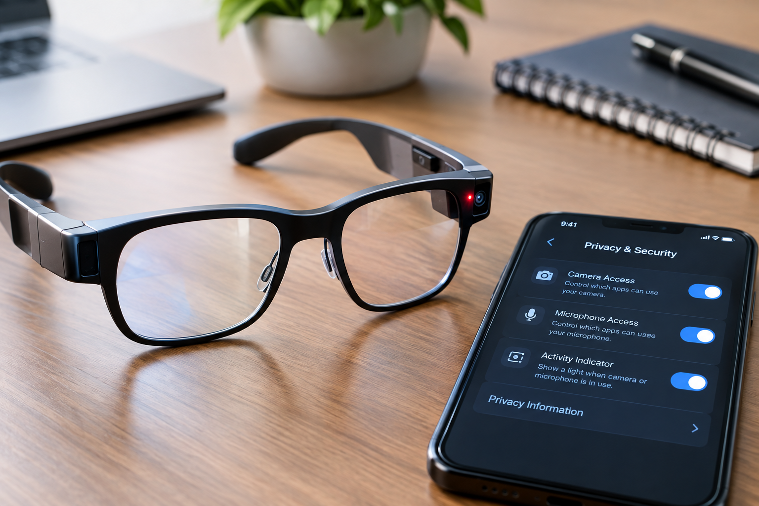 ai-smart-glasses-privacy-recording-indicator.png Smart glasses privacy considerations and camera recording indicator