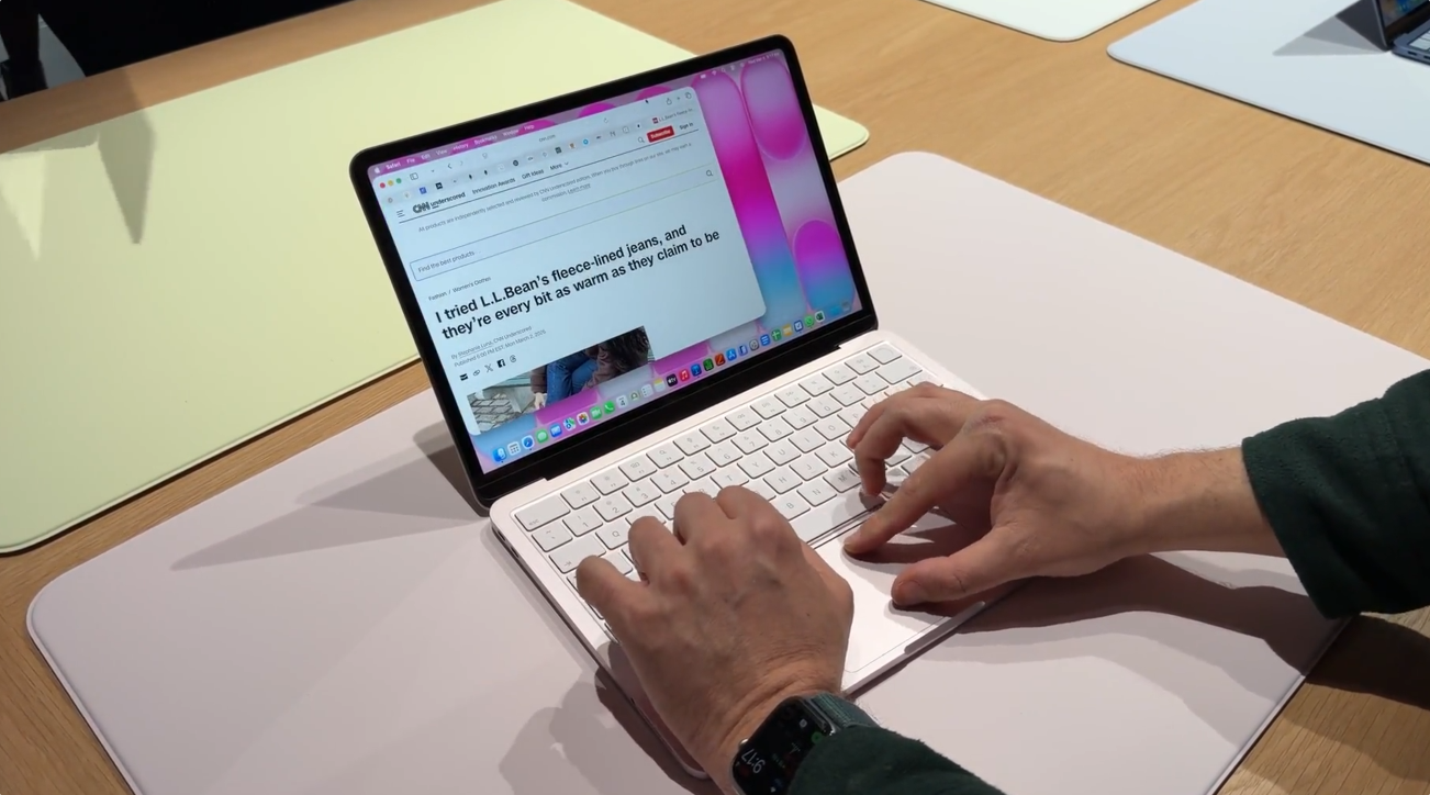 Apple MacBook Neo laptop for students using web-based learning platforms, documents, presentations, and everyday productivity applications.