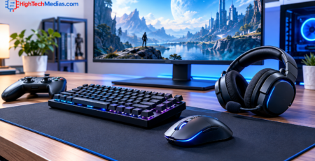 Best gaming accessories in 2026, including a gaming mouse, mechanical keyboard, headset, and controller.