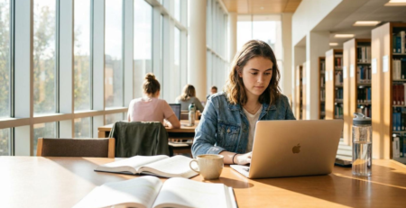 Best laptops for college students in 2026 arranged on a clean study desk