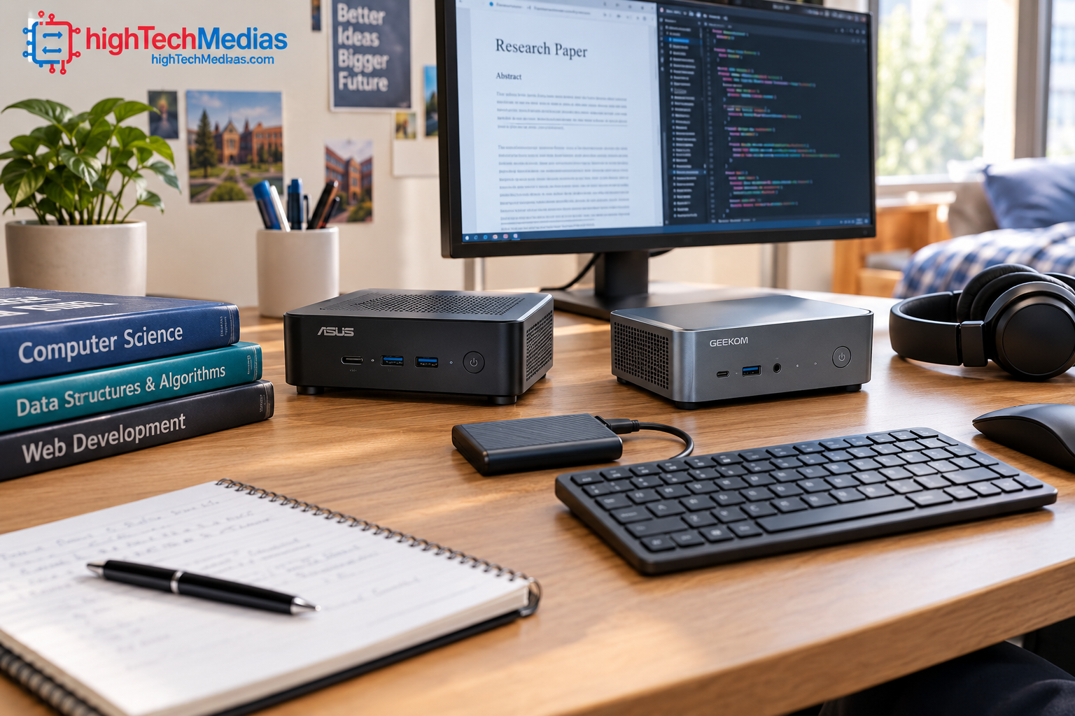 Best mini PCs for students in 2026 on a college study desk