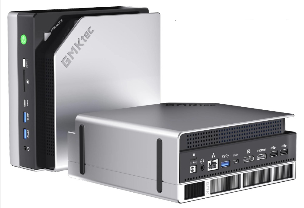 gmktec-evo-x2.jpg GMKtec EVO-X2 compact Windows mini PC featuring an AMD Ryzen AI Max+ 395 processor and Radeon 8060S graphics.