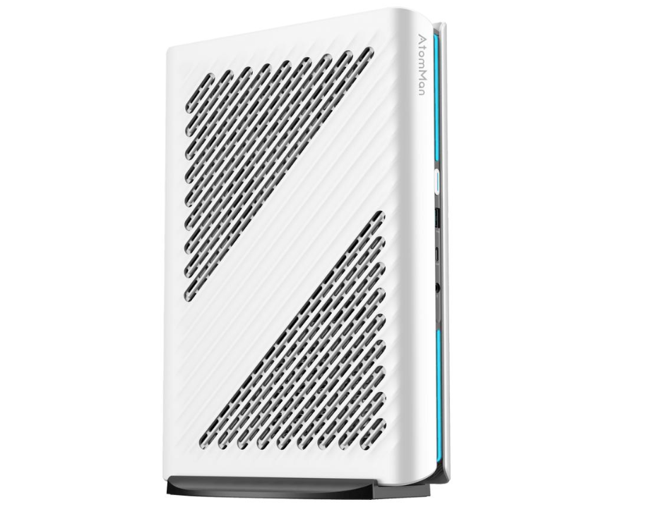 minisforum-atomman-g1-pro MINISFORUM AtomMan G1 Pro mini PC with AMD Ryzen 9 processor and NVIDIA GeForce RTX 5060 discrete graphics.