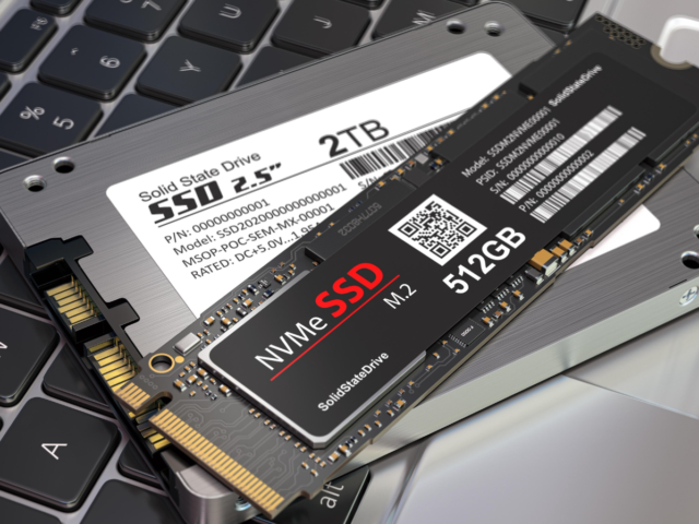 NVMe M.2 SSD compared with a 2.5-inch SATA SSD for laptop storage upgrades