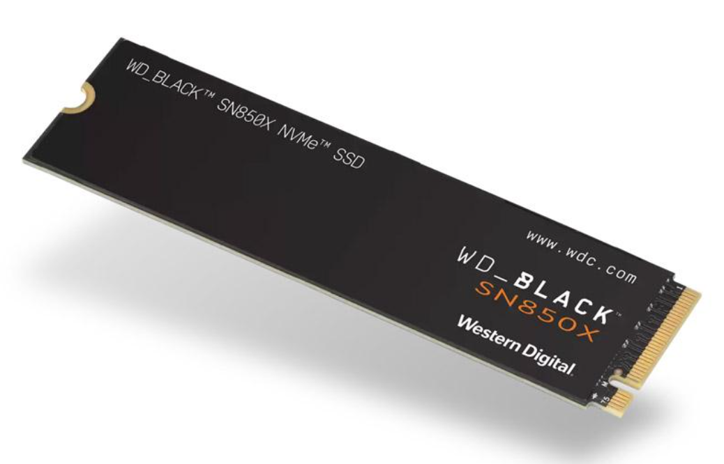 WD_BLACK SN850X NVMe SSD for gaming laptops and demanding workloads.